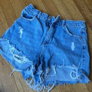 Top shop jean shorts